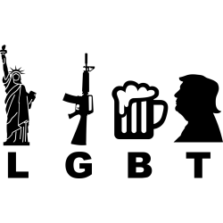 LGBT sticker decal funny Liberty Guns Beer Trump President