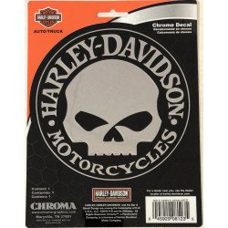 Harley-Davidson Willie G Skull Chrome Classic Graphix Sticker Decal NEW