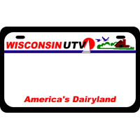 Wisconsin UTV Aluminum License Plate