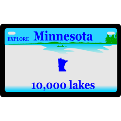 Minnesota UTV license Plate, MN ATV Made with Aluminum plate NOT PLASTIC Minnesota UTV license Plate, MN ATV Made with Aluminum plate NOT PLASTIC