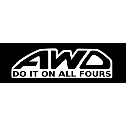 AWD do it on all fours JDM Subaru STI WRX Jeep Audi sticker set Pair of 2 AWD do it on all fours JDM Subaru STI WRX Jeep Audi sticker set Pair of 2