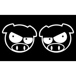 Evil rally pig awd sticker set left and right subaru wrx sti 4 Evil rally pig awd sticker set left and right subaru wrx sti 4
