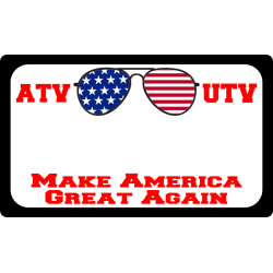 CUSTOM Wisconsin ATV UTV Printed Plate Aluminum Make America Great Again MAGA