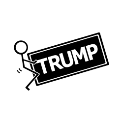 F Trump Sticker â Funny Anti Trump Political Decal