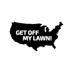 Get Off My Lawn USA Sticker â Patriotic Humor Decal