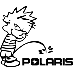 Funny Calvin Peeing on Polaris Sticker Decal ATV UTV Car Vinyl