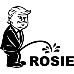 Trump Peeing On Rosie O'Donell Vinyl Decal Political Parody Sticker Car Window